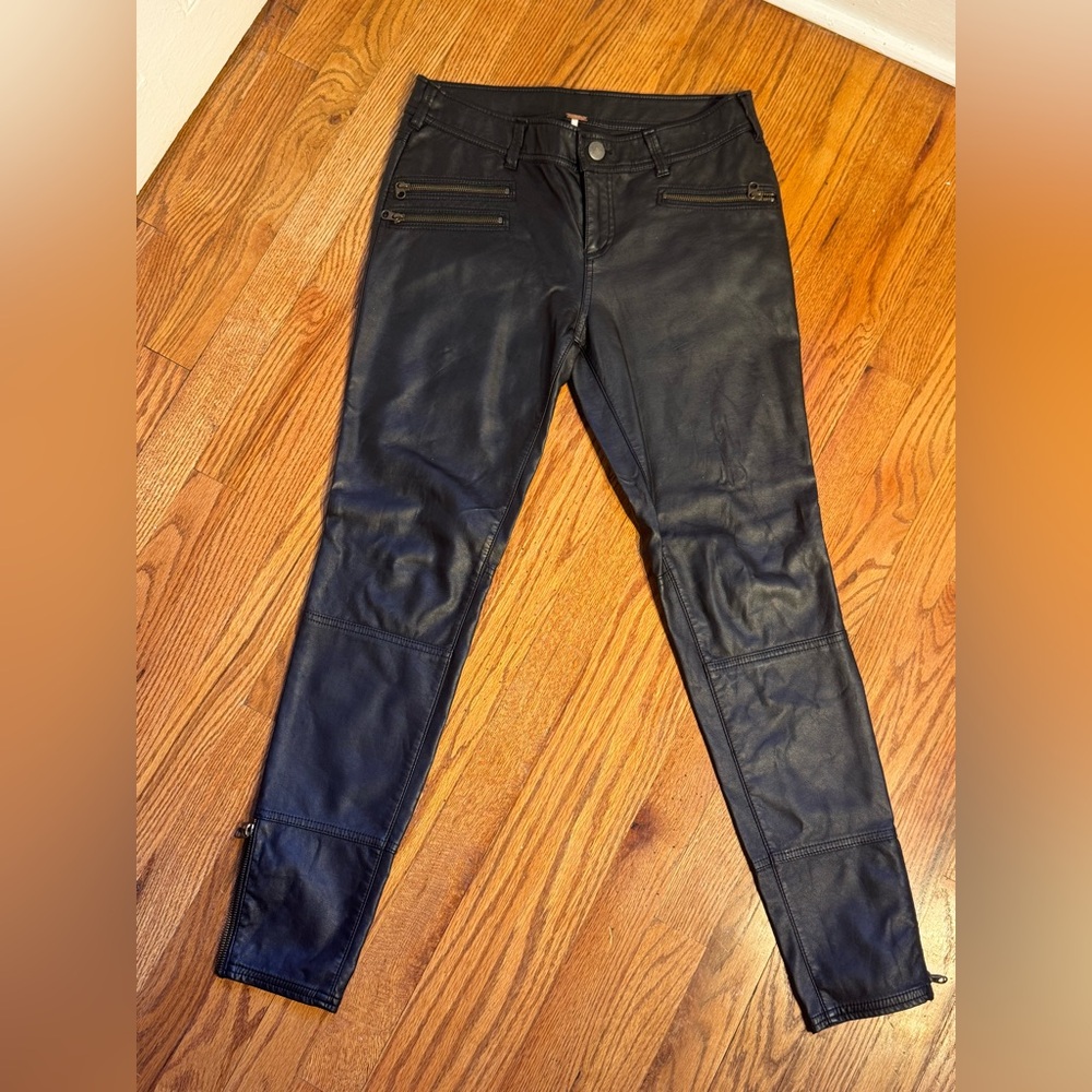 Free People vegan leather pants in great condition